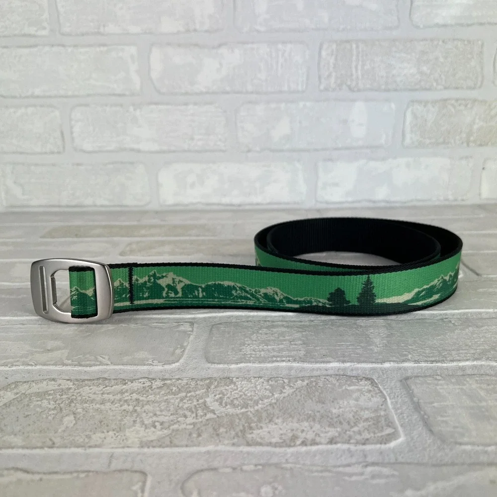 Croakies Nylon Belt Trees Mountains Green Landscape Bottle Opener Adjustable
